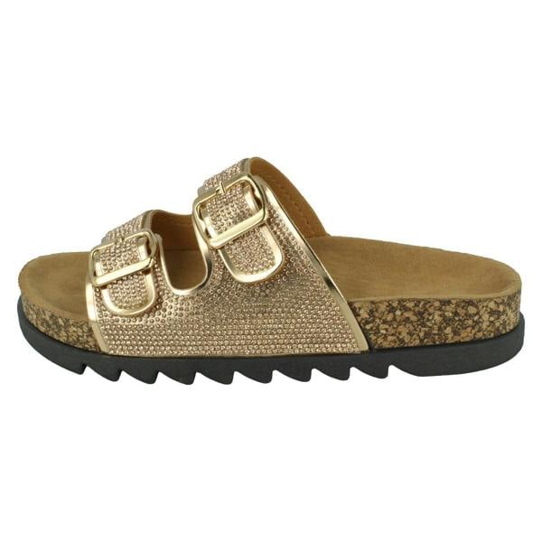 Spot On Ladies Spot On Wide Fit Slider Sandals F12009