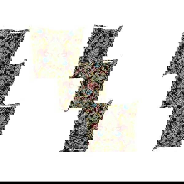 ISTOOLS Premium Mustard Floral Footstool Ottoman – Stylish & Multi-Purpose Seating Solution