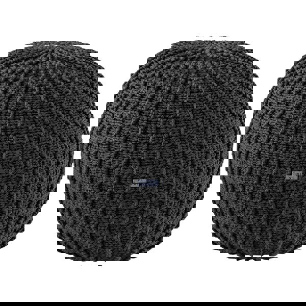 Zuri House Knitted pouffe, Large | GRAPHITE