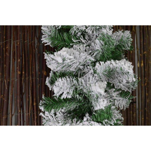 Samuel Alexander Premier 2.7m Snow Flocked Pine Christmas Garland with Glitter Finish