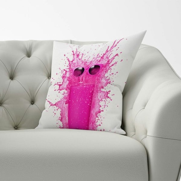 Warren Reed Pink Splashart Glass Cushions