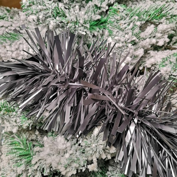 Samuel Alexander 2m x 15cm Chunky & Fine Mix Christmas Tinsel Garland in Matt Graphite