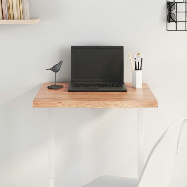 Berkfield Table Top Light Brown 60x60x4 cm Treated Solid Wood Oak