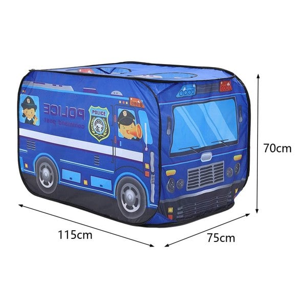 Police Truck Foldable Tent Pop Up Kids Playhouse Living and Home