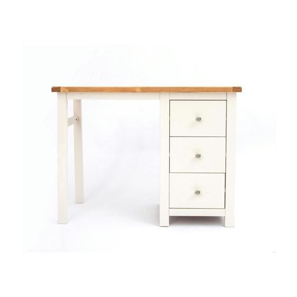 Maggiori 3 Drawer Desk - Dressing Table Chrome Knob
