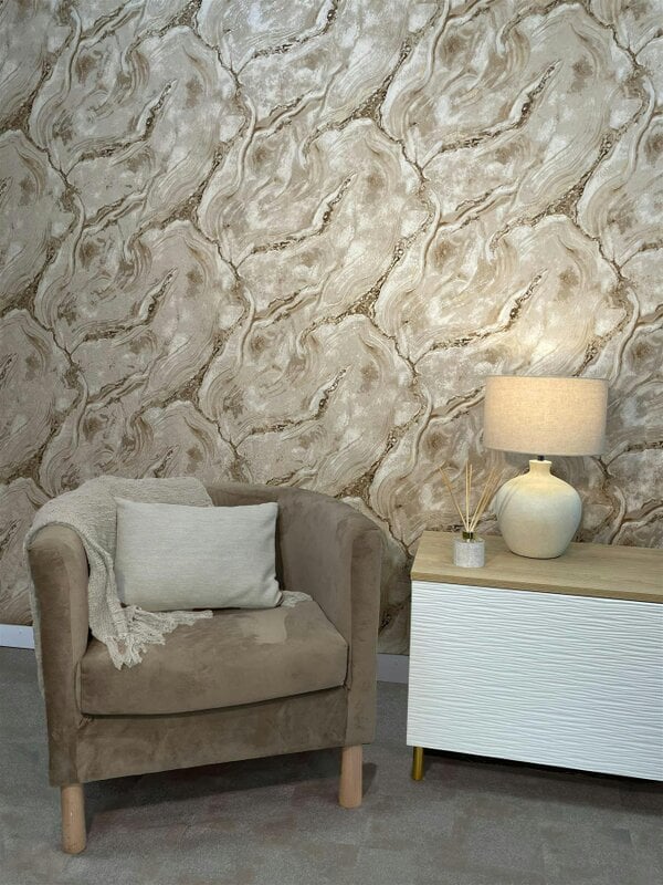 Palmetto Agate Wallpaper - Taupe