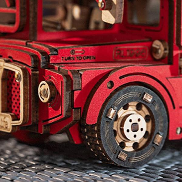 Dyzi 245 Piece London Tour Bus 3D Wooden Puzzle Model Kit