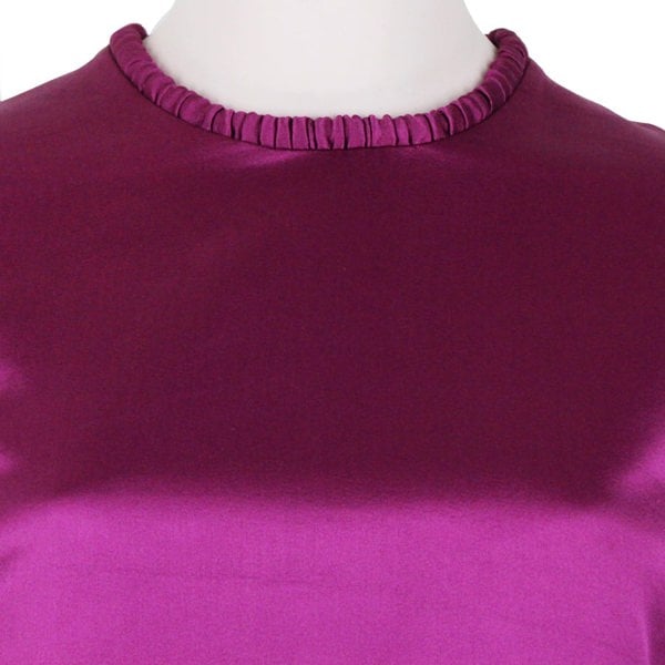 Alexander McQueen luxurious silk satin tunic dress in a rich byzantium purple