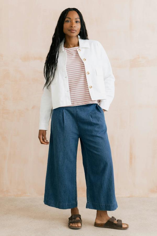 Lily & Me Effie Stretch Cotton Twill Jacket White