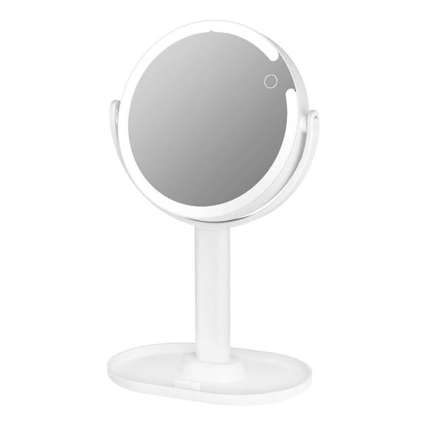 Emitto 10X Magnifying Makeup Mirror Round 360° Rotation LED Light Double Side