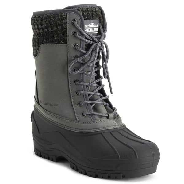 VIVA Polar Women's Cuff Lace Up Waterproof Winter Mid Calf Snow Rain Boots