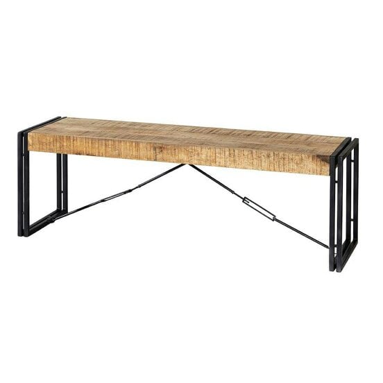 Wyld Haus Toivakka Industrial Reclaimed Wood and Metal Dining Bench