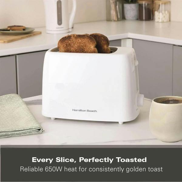 Hamilton Beach Essential 2 Slice Plastic Toaster - White