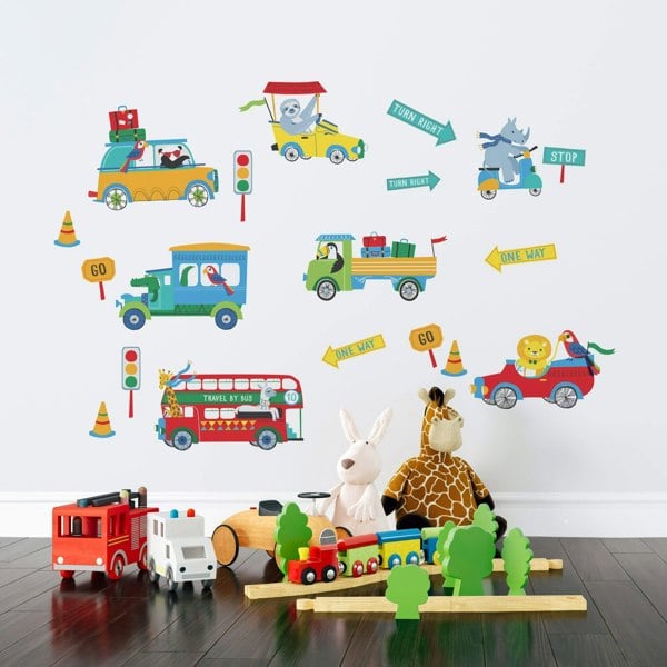 Zoo Escape Wall Stickers Wall stickers - Happy Linen Company