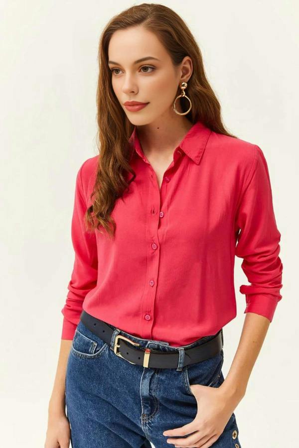 Hoxton Gal Woven Viscose Regular Fit Shirt
