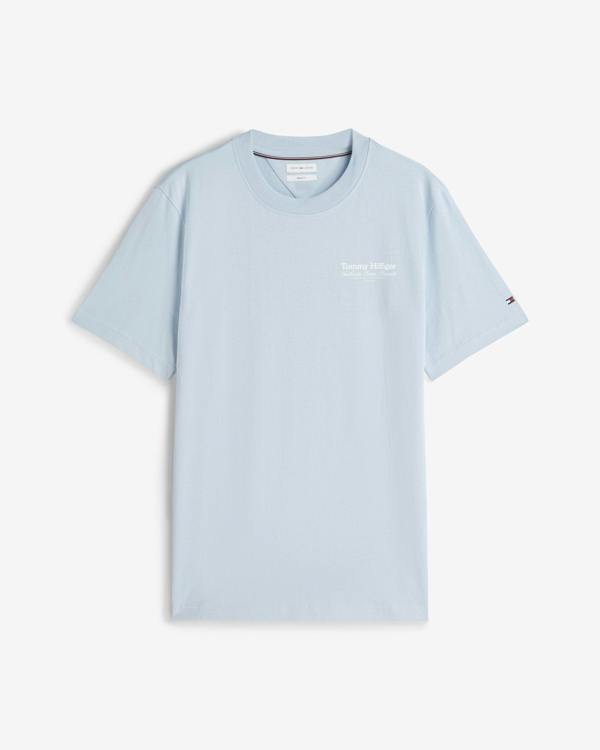 Tommy Hilfiger Nautical Back Graphic Mens T-Shirt - Breezy Blue