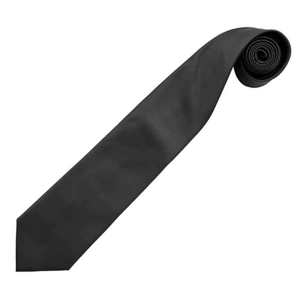 Premier Mens “Colours” Plain Fashion / Business Tie - Black