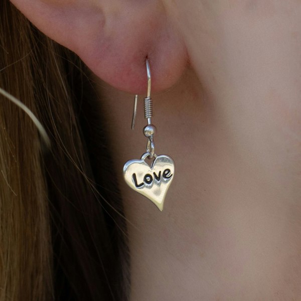 Mylee London Sterling Silver Love Heart Earrings