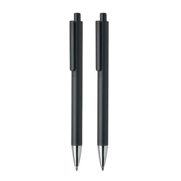 MidOcean Orwell Recycled Aluminium Pen Set (Pack of 2) - Black - 