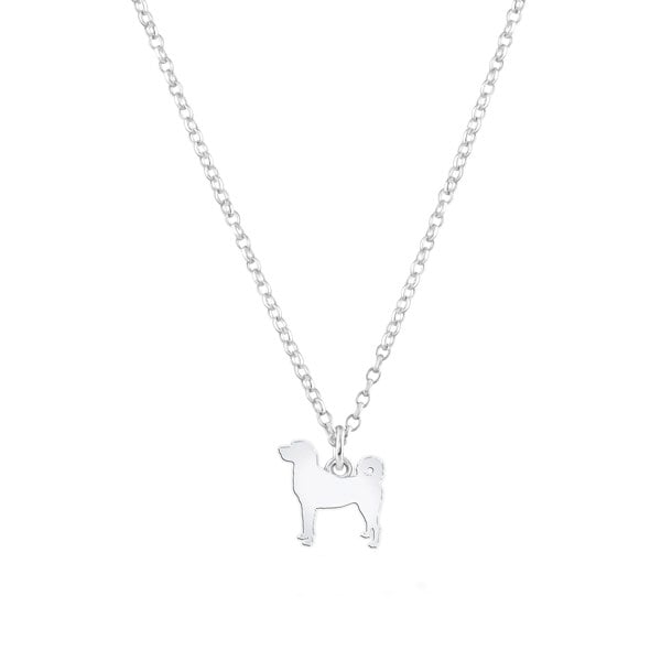 Mylee London Turkish Kangal Dog Silhouette Silver Necklace - Personalised
