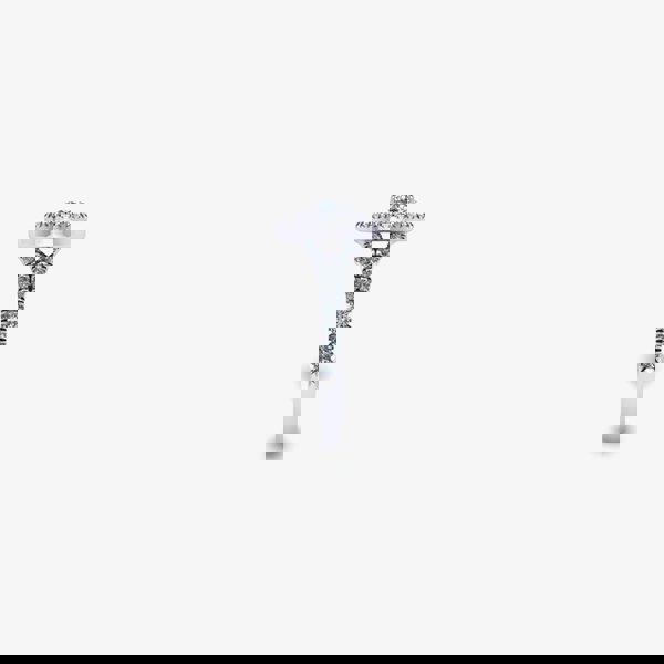 T. H. Baker Platinum 0.77ct Diamond Dual-Shoulder Halo Cluster Ring (M) ENG5053