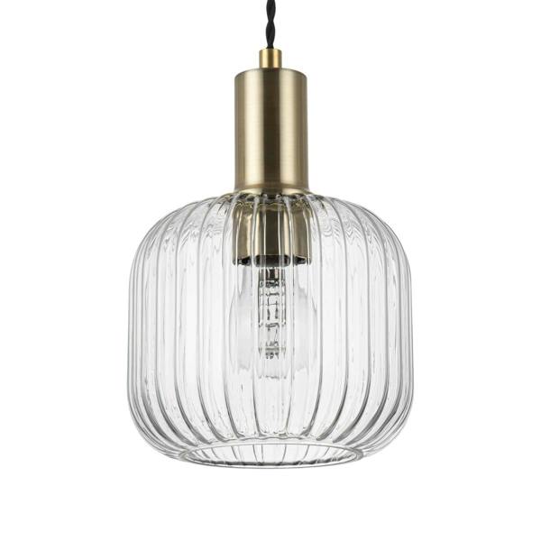 COSYLYTE Clayton 3 Light Ribbed Glass Bar Pendant Light