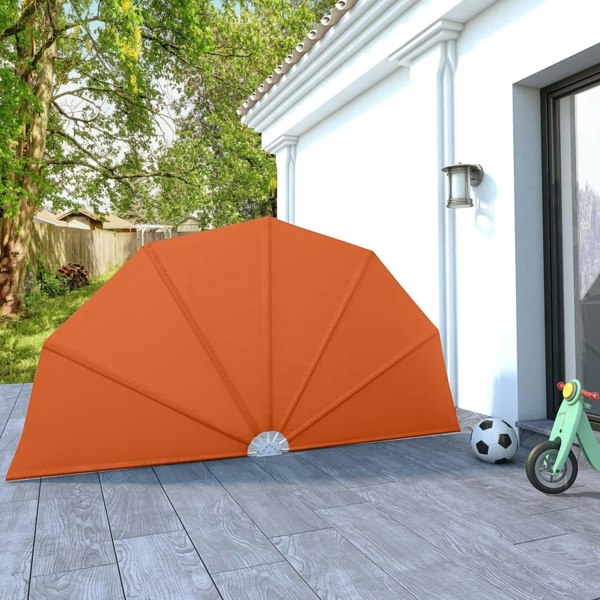 Berkfield Collapsible Terrace Side Awning Terracotta 160 cm