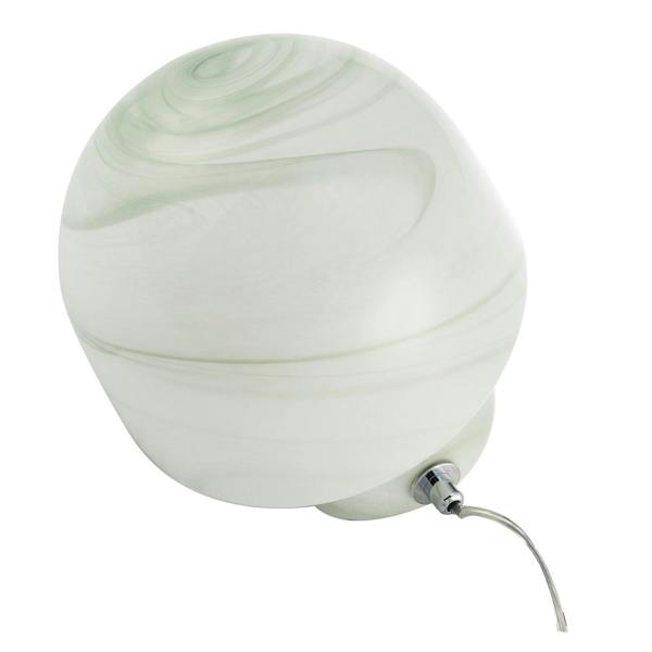 Modern Unique Green and White Marble Effect Glass Mushroom Table Lamp Image 4