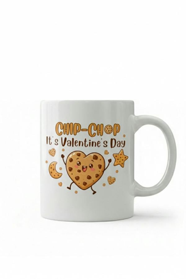 Dyzi It’s Valentine’s Day Chip-Chop Printed Mug Valentine’s Day Gift