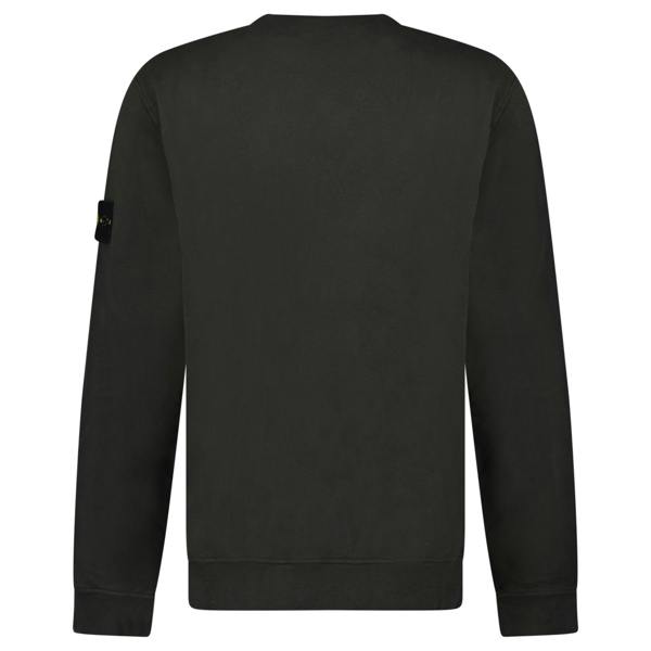 Stone Island Brushed Organic Cotton Sweatshirt Lead Grey - chancefashionco