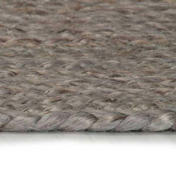 Berkfield Handmade Rug Jute Round 150 cm Grey
