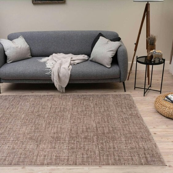 The Rugs Rustic Beige Scandi Design Rug