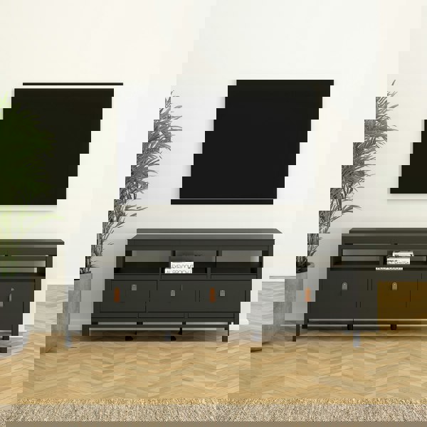 Furniture To Go Barcelona TV Unit 3 Drawers in Matt Black