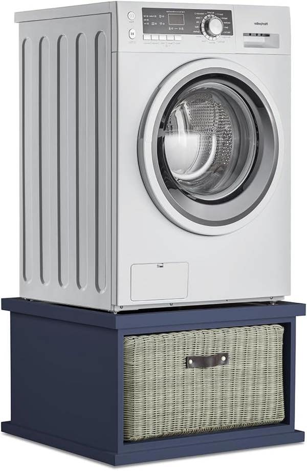 Statement Furniture Tetbury Washing Machine Pedestal, Dryer Stand with Storage Basket
