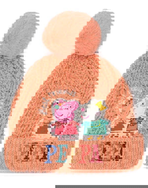 Peppa Pig Girls Orange Beanie and Gloves Set (One Size)