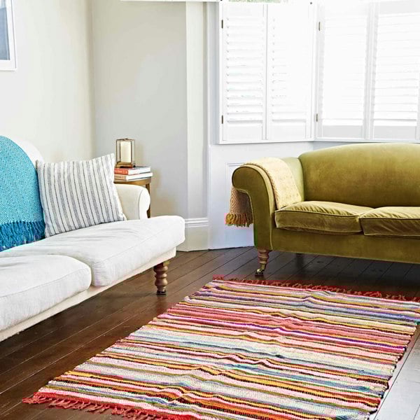 Paper High Multicoloured Recycled Rag Rug