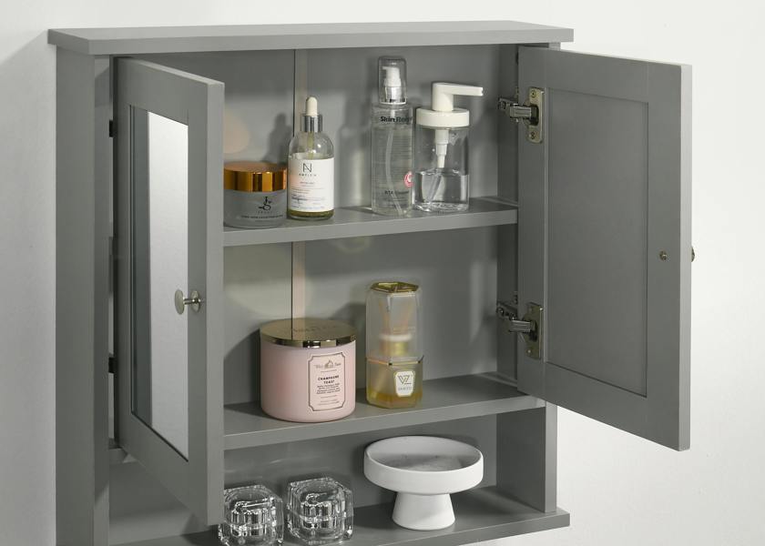 Timber Art Design Modern Mirrored Bathroom Wall Cabinet – Storage Unit