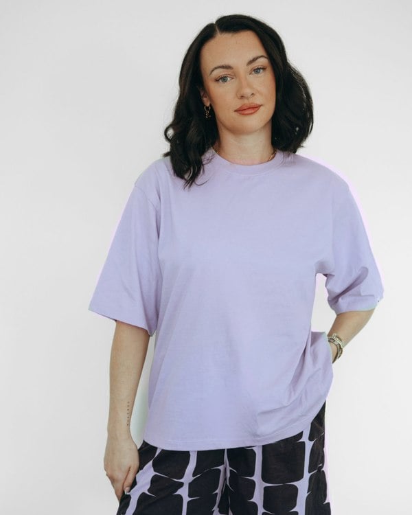 Elsie Lilac Oversized T-Shirt - image 1