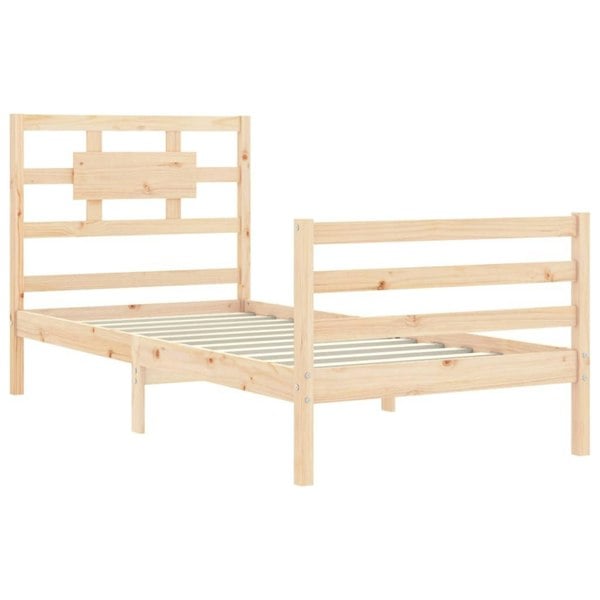 Berkfield Bed Frame with Headboard 90x200 cm Solid Wood