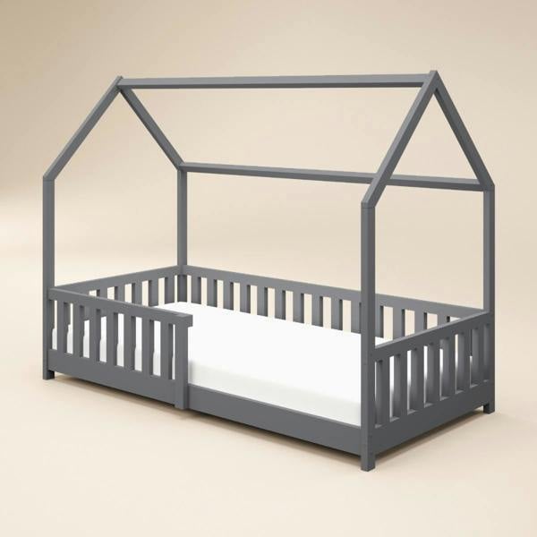 Flair Explorer Single Play House Floor Bed with Rails Wooden