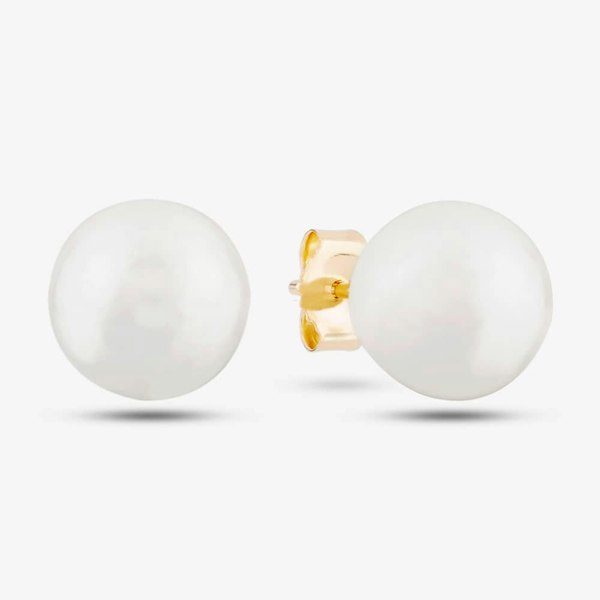 T. H. Baker 9ct Yellow Gold Freshwater Pearl Stud Earrings EOZ108RF