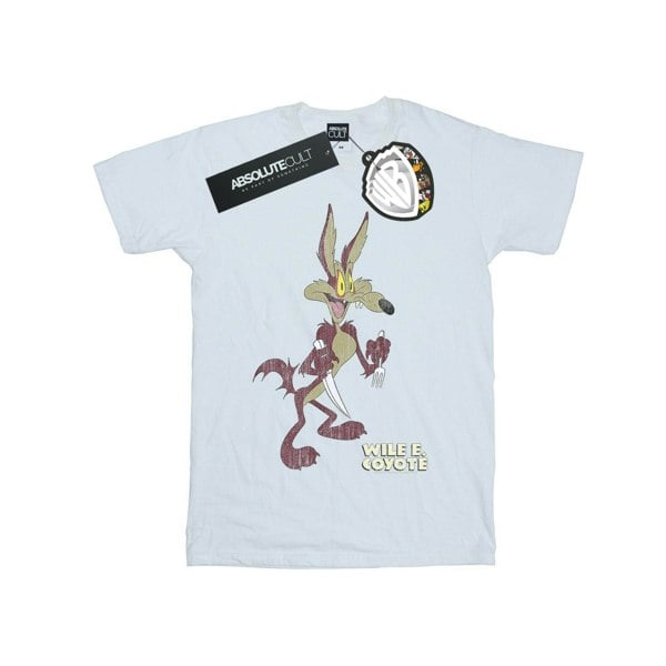 Looney Tunes Boys Wile E Coyote Distressed T-Shirt - White