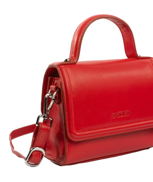 SADDLER  TINA Leather Flapover Handbag - Adjustable Strap, Phone Pocket, Crossbody or Handheld - RFID Protected