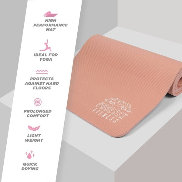 Phoenix Fitness NBR Fitness Mat - Pink