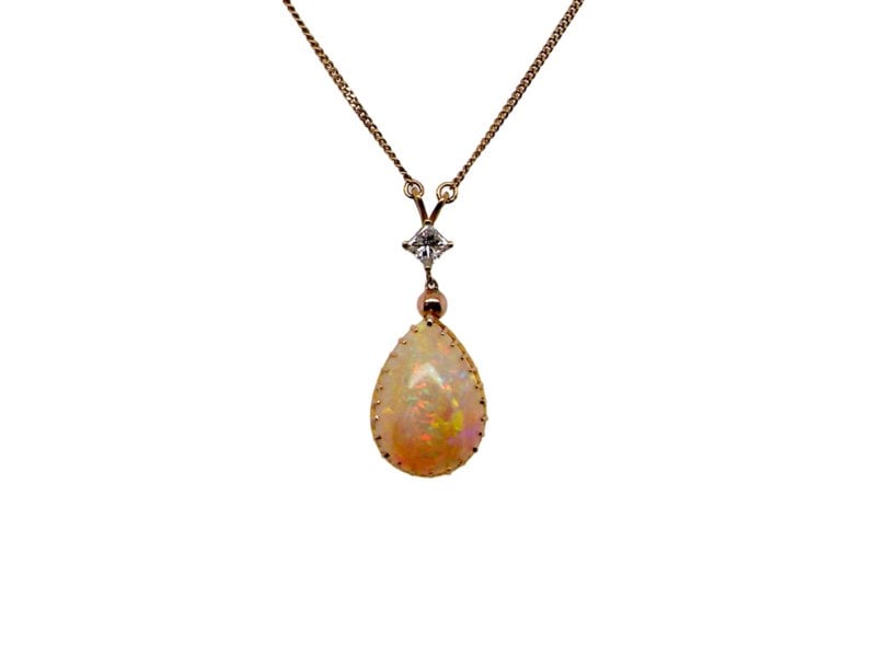 Vintage Tom A fine Opal and Diamond Pendant