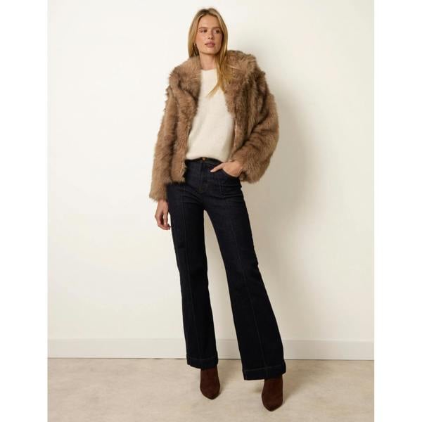 Blue Vanilla Faux Fur Short Coat