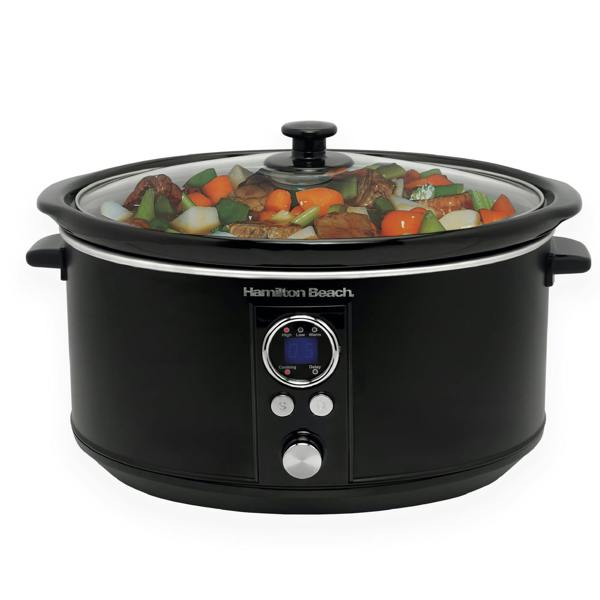 Hamilton Beach Digital 6.5L Oval Slow Cooker - Black