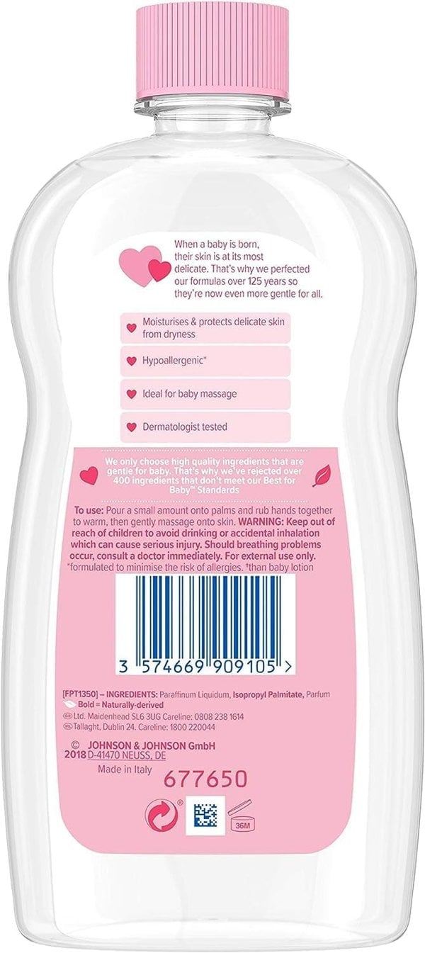 Johnson's Johnsons Baby Oil 500ml Pack of 6