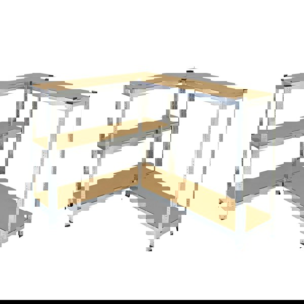 Monster Racking 4 x Galwix Galvanised Steel Shelves, 90cm Wide