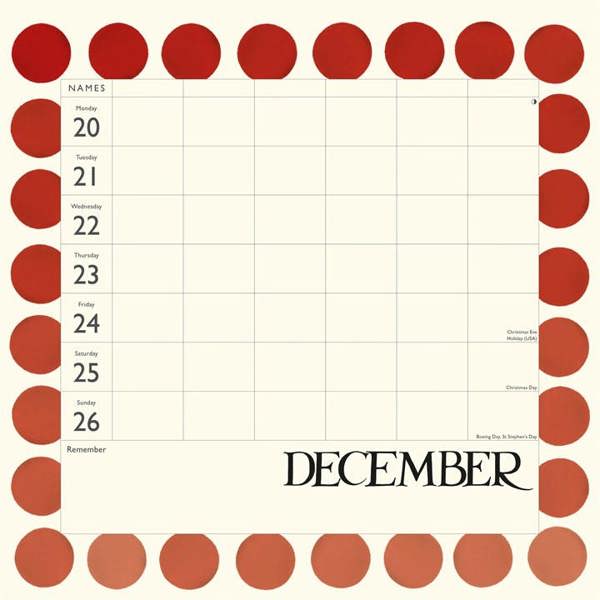 Emma Bridgewater Family Organiser 2027, Family Planners, Week To View, Art, Gift